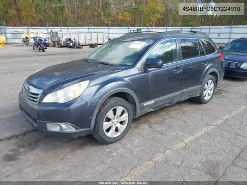 4S4BRBFC9C1224910 — 2012 Subaru Outback, photo 2 from IAAI 26.10.2026, Normal wear