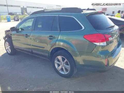 2013 Subaru Outback 2.5I Limited VIN 4S4BRCJC4D3310919 фото 4