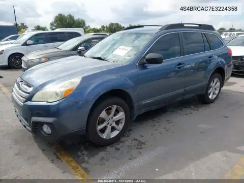 4S4BRCAC7E3224358 — 2014 Subaru Outback, photo 3 from IAAI, Not reported