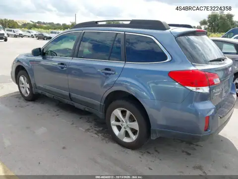 4S4BRCAC7E3224358 — 2014 Subaru Outback, photo 4 from IAAI, Not reported