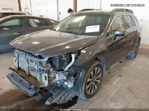 4S4BSBLC8F3334624 — 2015 Subaru Outback, photo 3 from IAAI, Front end