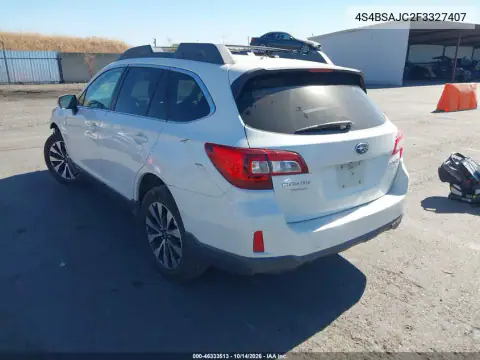 4S4BSAJC2F3327407 — 2015 Subaru Outback, фото 3 с аукциона IAAI, Передняя часть
