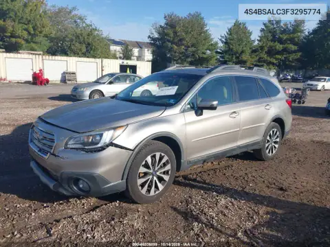 4S4BSALC3F3295774 — 2015 Subaru Outback, фото 3 с аукциона IAAI, Передняя часть