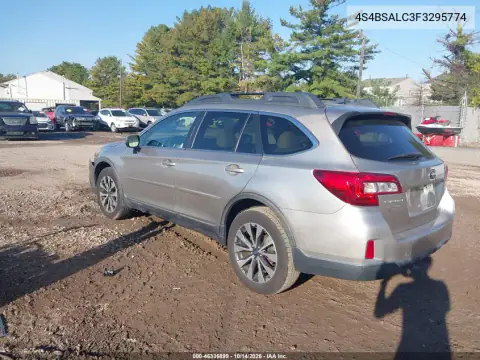 4S4BSALC3F3295774 — 2015 Subaru Outback, фото 4 с аукциона IAAI, Передняя часть
