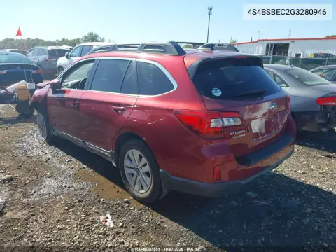 2016 Subaru Outback 2.5I Premium VIN 4S4BSBEC2G3280946 фото 4