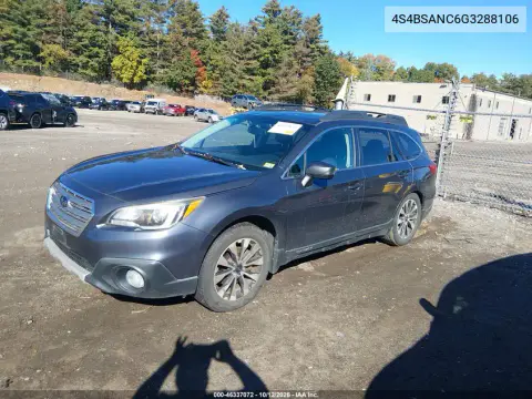 2016 Subaru Outback 2.5I Limited VIN 4S4BSANC6G3288106 фото 3
