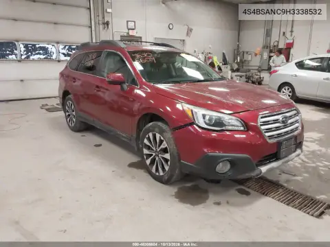 4S4BSANC9H3338532 — 2017 Subaru Outback, Передняя и задняя части, фото до ремонта
