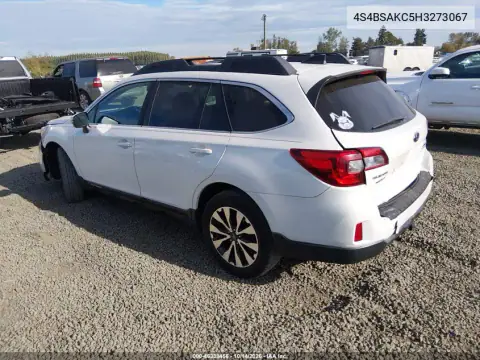 4S4BSAKC5H3273067 — 2017 Subaru Outback, фото 4 з IAAI, Передня й задня частини