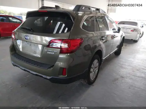 4S4BSADC6H3307434 — 2017 Subaru Outback, фото 5 с аукциона IAAI, передняя часть слева