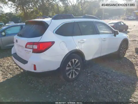 4S4BSANCXH3261380 — 2017 Subaru Outback, ფოტო 5, IAAI, სახურავი
