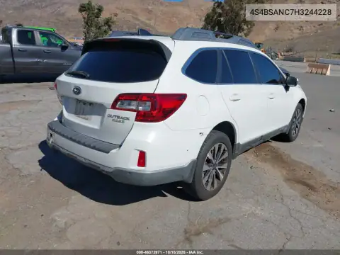 4S4BSANC7H3244228 — 2017 Subaru Outback, zdjęcie 5 z IAAI 27.10.2026, Lewy przód