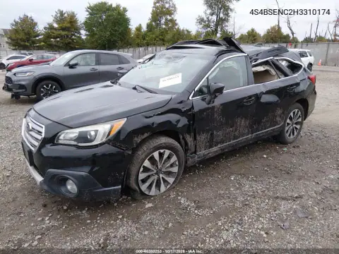 4S4BSENC2H3310174 — 2017 Subaru Outback, фото 2 з IAAI, Дах
