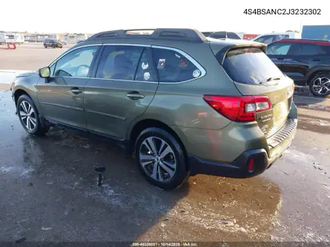 4S4BSANC2J3232302 — 2018 Subaru Outback, фото 4 з IAAI, Передня частина