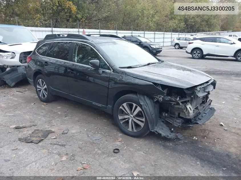 4S4BSANC5J3300205 — 2018 Subaru Outback, photo 2 from IAAI, Front end