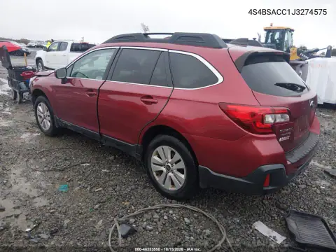 4S4BSACC1J3274575 — 2018 Subaru Outback, zdjęcie 3 z IAAI, Przód