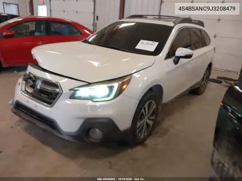 4S4BSANC9J3208479 — 2018 Subaru Outback, ფოტო 3, IAAI, წინა ნაწილი