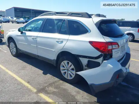 4S4BSAFC0J3291475 — 2018 Subaru Outback, фото 4 с аукциона IAAI, передняя и задняя части