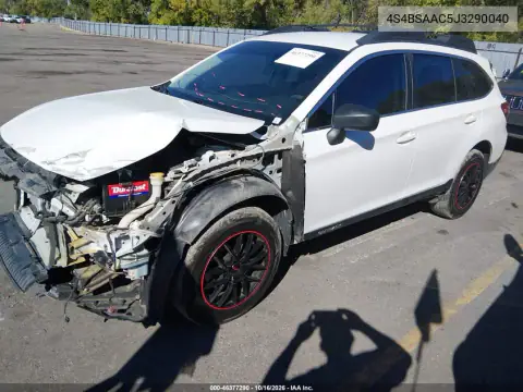4S4BSAAC5J3290040 — 2018 Subaru Outback, фото 3 з IAAI, Передня частина