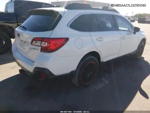4S4BSAAC5J3290040 — 2018 Subaru Outback, фото 5 з IAAI, Передня частина