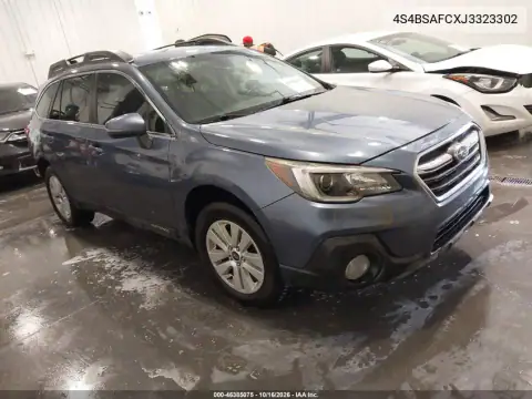 4S4BSAFCXJ3323302 — 2018 Subaru Outback, Rear end, before-repair photos