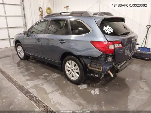 4S4BSAFCXJ3323302 — 2018 Subaru Outback, photo 4 from IAAI, Rear end