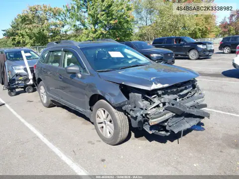2019 Subaru Outback 2.5I VIN 4S4BSABC2K3338982 фото 1