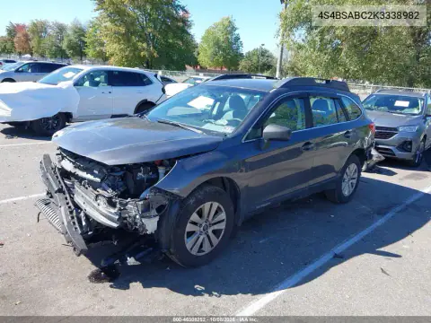 2019 Subaru Outback 2.5I VIN 4S4BSABC2K3338982 фото 2