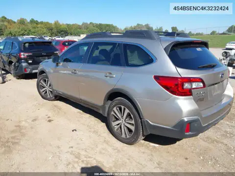 4S4BSENC4K3232424 — 2019 Subaru Outback, фото 4 с аукциона IAAI, Передняя часть справа
