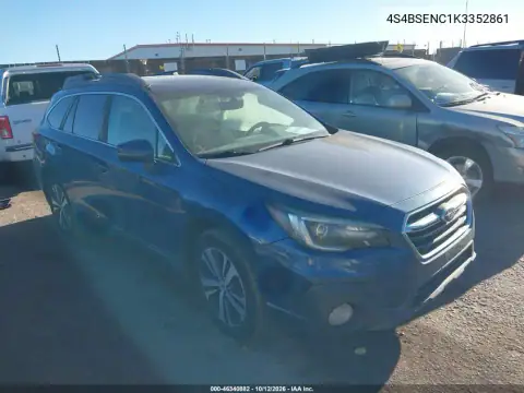 4S4BSENC1K3352861 — 2019 Subaru Outback, zdjęcie 2 z IAAI, Lewy bok