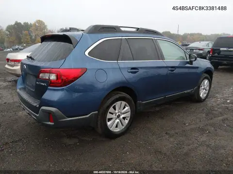 4S4BSAFC8K3381488 — 2019 Subaru Outback, фото 5 з IAAI, Передня частина