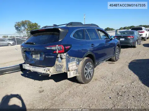 4S4BTACC3M3167335 — 2021 Subaru Outback, photo 5 from IAAI, Rear end