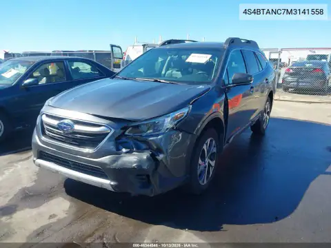 4S4BTANC7M3141558 — 2021 Subaru Outback, zdjęcie 3 z IAAI, Przód