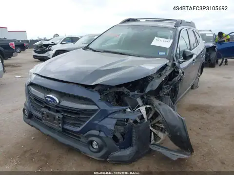 4S4BTAFC3P3105692 — 2023 Subaru Outback, foto 2 de IAAI, Delantera izquierda