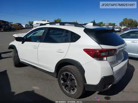 JF2GTAPC7M8251697 — 2021 Subaru XV, ფოტო 3, IAAI, წინა ნაწილი