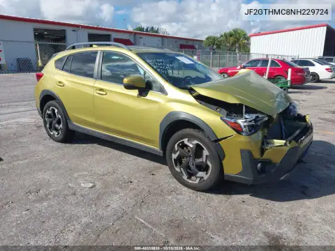 JF2GTHMC8NH229724 — 2022 Subaru XV, წინა ნაწილი, ფოტოები შეკეთებამდე