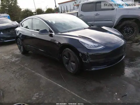 2018 Tesla Model 3 Long Range/Performance VIN 5YJ3E1EB6JF098226 фото 1