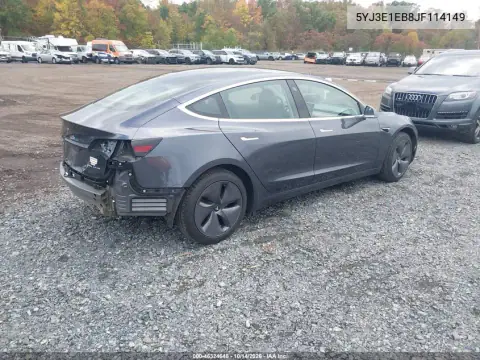 5YJ3E1EB8JF114149 — 2018 Tesla Model 3, zdjęcie 4 z IAAI 04.11.2026, Tył