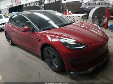 5YJ3E1EA4JF048030 — 2018 Tesla Model 3, Trasera izquierda, fotos antes de reparar