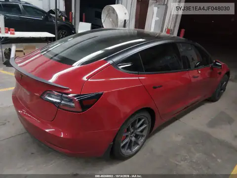 5YJ3E1EA4JF048030 — 2018 Tesla Model 3, photo 4 from IAAI, Left rear