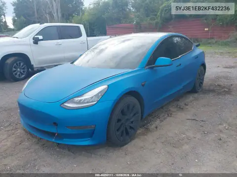 2019 Tesla Model 3 Long Range/Performance VIN 5YJ3E1EB2KF432236 фото 2