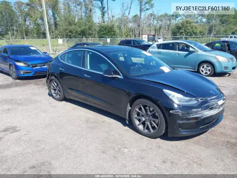 5YJ3E1EC2LF601360 — 2020 Tesla Model 3, Przód, zdjęć przed naprawą