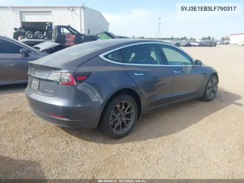 5YJ3E1EB3LF790317 — 2020 Tesla Model 3, photo 4 from IAAI, Front end