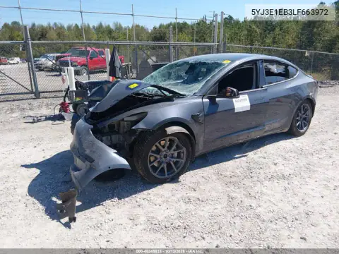 5YJ3E1EB3LF663972 — 2020 Tesla Model 3, photo 2 from IAAI, Left side