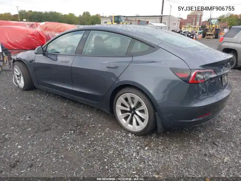 5YJ3E1EB4MF906755 — 2021 Tesla Model 3, photo 3 from IAAI, Front end