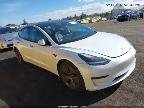 5YJ3E1EA1MF048720 — 2021 Tesla Model 3, Nie podano, zdjęć przed naprawą