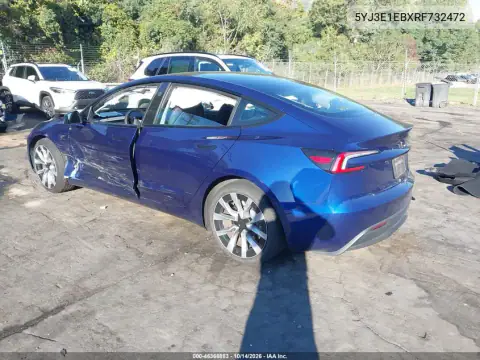 5YJ3E1EBXRF732472 — 2024 Tesla Model 3, ფოტო 3, IAAI, მარცხენა მხარე