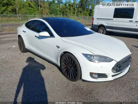 5YJSA1E40FF114128 — 2015 Tesla Model S, Механические повреждения, фото до ремонта