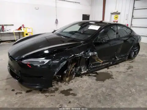 5YJSA1E57MF430129 — 2021 Tesla Model S, photo 2 from IAAI, Left side