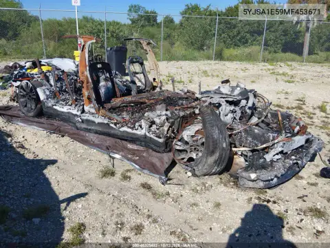 5YJSA1E59MF453671 — 2021 Tesla Model S, Incendio, fotos antes de reparar