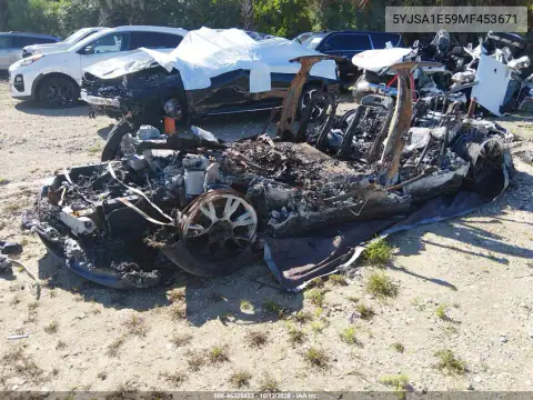 5YJSA1E59MF453671 — 2021 Tesla Model S, фото 2 з IAAI, Пожежа